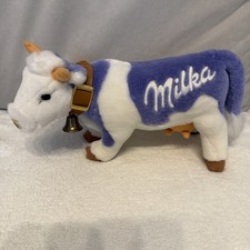 MILKA KUH STOFFTIER LILA CA 30 CM PLÜSCHTIER WERBUNG PROMO TIER BAUERNHOF GLOCKE