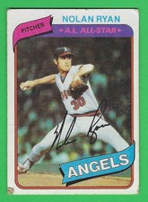 1980 Topps Nolan Ryan HOF AL All Star #580 VG/EXC