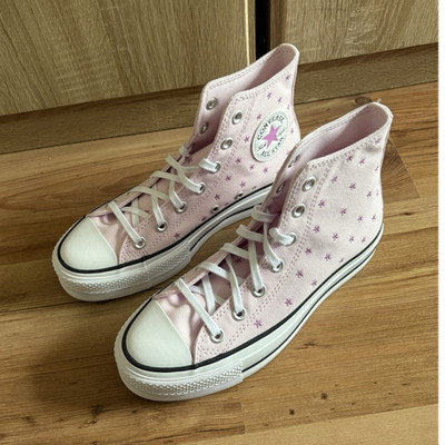 Converse Chuck Taylor All Star High Lift Sneaker Sterne Rosa/Weiß Damen EU 37,5