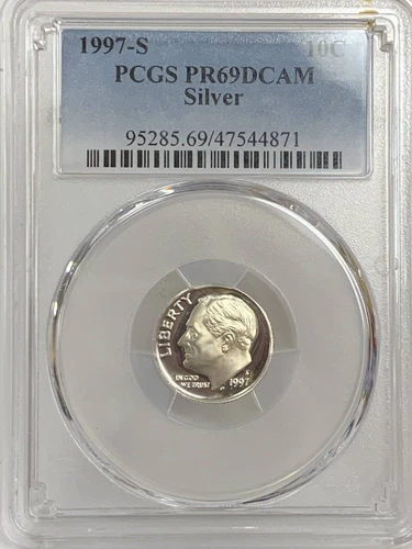 1997-S Roosevelt Silver Dime PCGS PR-69 DCAM