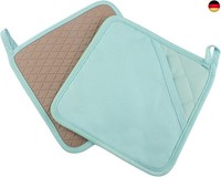 Topflappen Aus Silikon, 18X18Cm, Hitzebestaendige Topflappen (Hellblau)