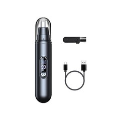 USB Rechargeable Nose Ear Eyebrow Hair Trimmer Mini Portable Electric Shaver Bla