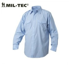Camicia Spalline Militare Azzurra ML Mil Tec Guardie Giurate GPG Carabiniere
