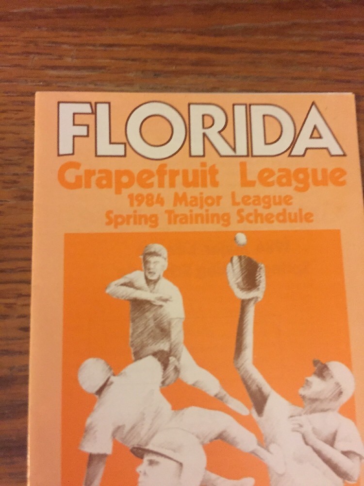 Florida Grapefruit League 1984 MLB Baseball Spring Training Schedule