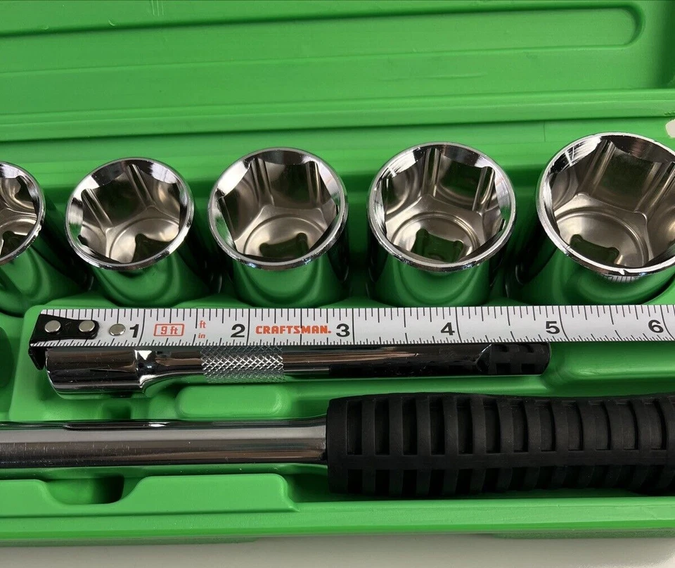 Empuñadura 16 piezas/17 con estuche - Juego de enchufes de 6 puntos con trinquete de cabeza redonda NUEVO Foto 4 de 4