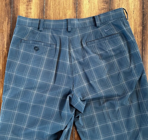 Nike Golf Tour Performance Plaid Golf Pants Mens 34x34 Teal Dri-Fit - Picture 5 of 7