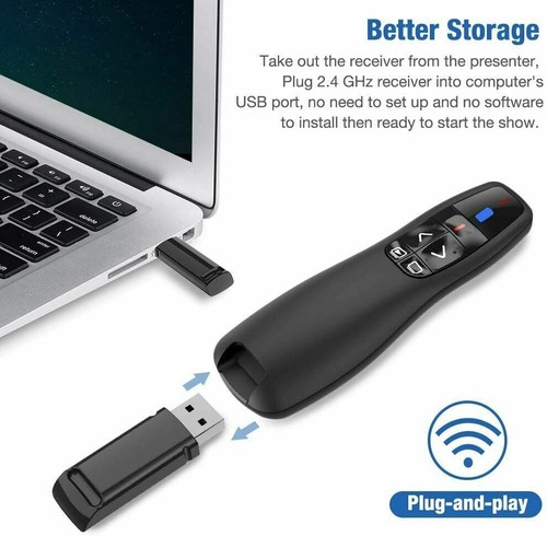 2.4GHz Wireless USB PPT Presenter & Remote Control Presentation Flip Pointer Pen - Picture 7 of 8