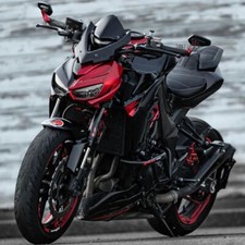 For Kawasaki Z125 Z750 Z800 Z900 Z1000 7/8" Handle Bar End Rearview Mirrors Red