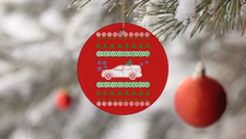 2005 Nissan Pathfinder Ugly Christmas Sweater Circle Ornament