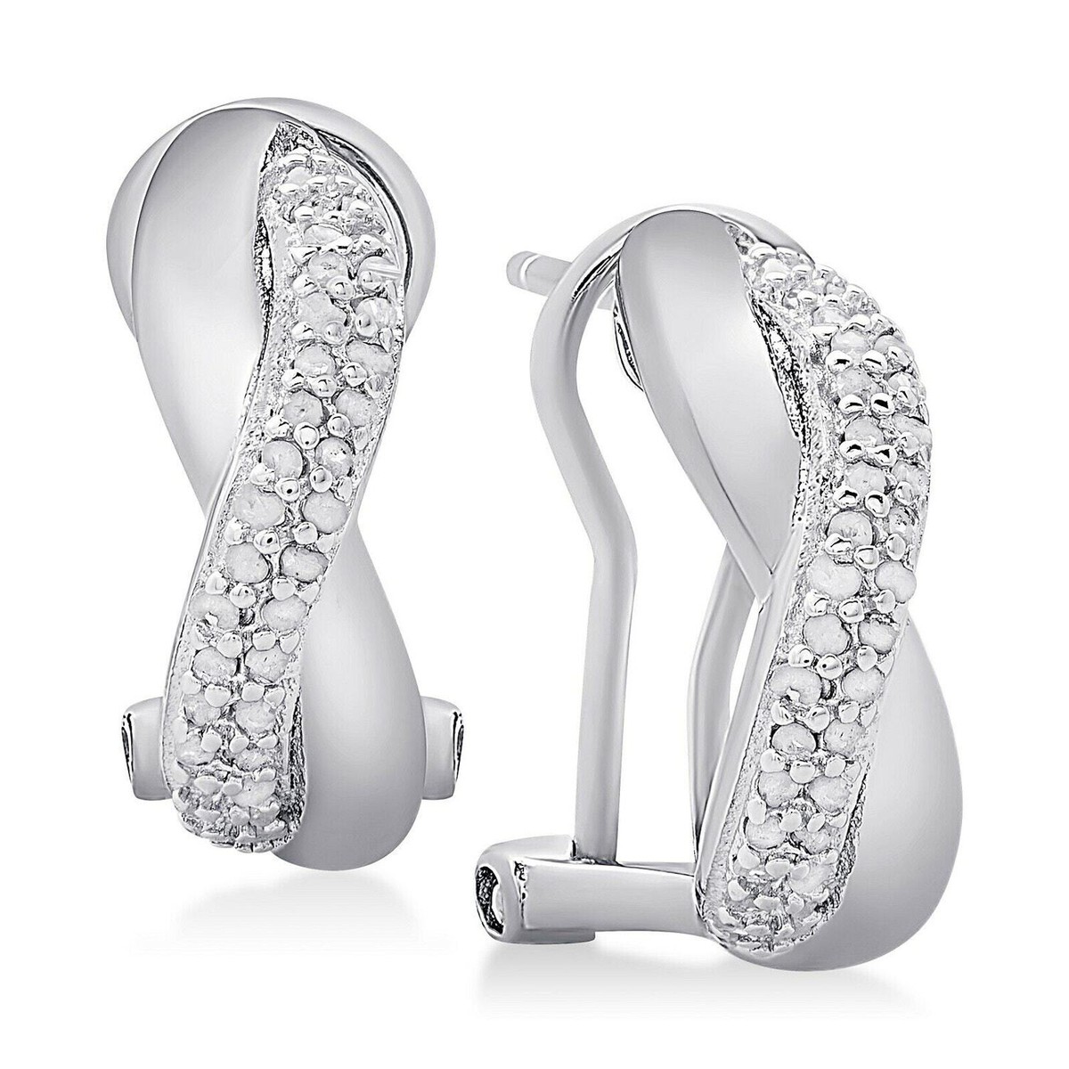 Victoria Townsend Sterling Silver with 1/2 CTTW Genuine Rose Cut