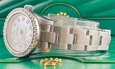 Rolex Oyster Perpetual Ladies 26mm White Pearl 1.75ct Genuine Diamonds 176200 3