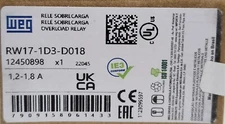 WEG RW17 1D3 D018 Electronic Overload Relay 12450898 1.2-1.8 AMP