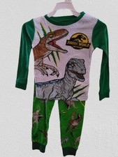 Boys Jurassic Park 2pc Pajama Set Dinosaur NWT