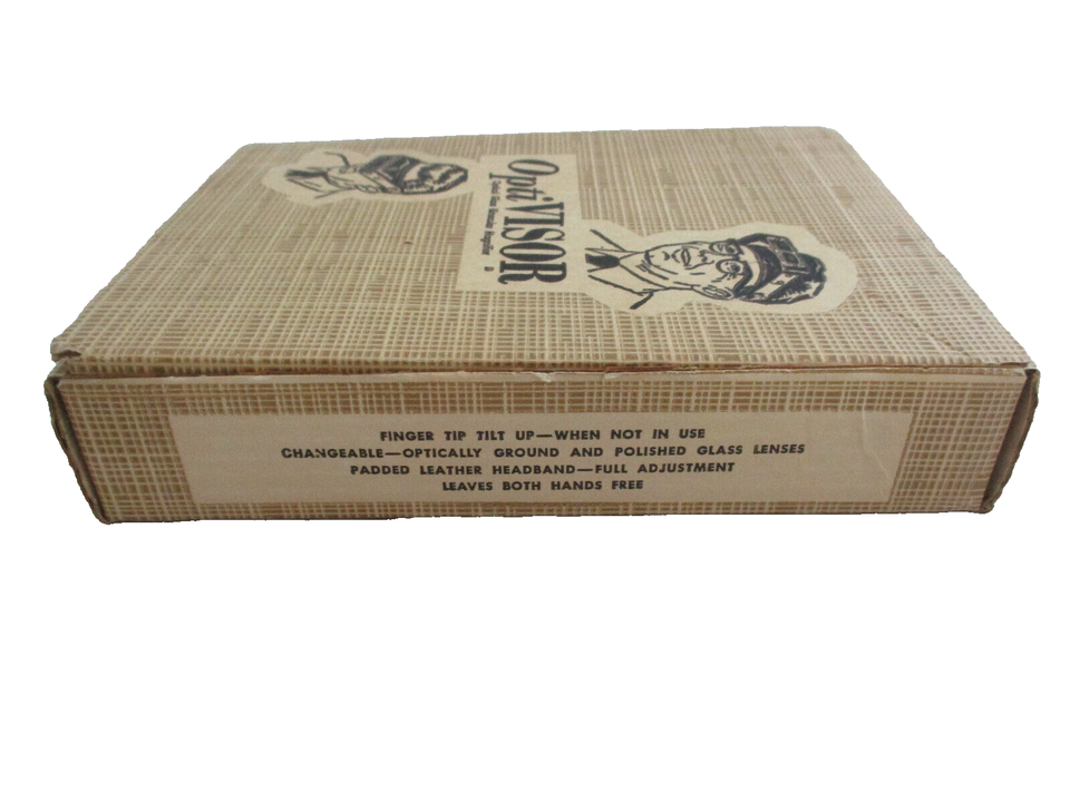 Vitg Opti Visor Optical Glass Binocular Magnifier Orig Box Blue DA5