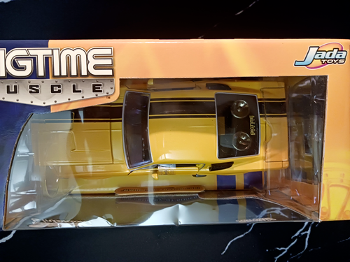 1967 SHELBY GT-500 KR BIG TIME MUSCLE 1:24 SCALE YELLOW COLOR - Picture 4 of 6