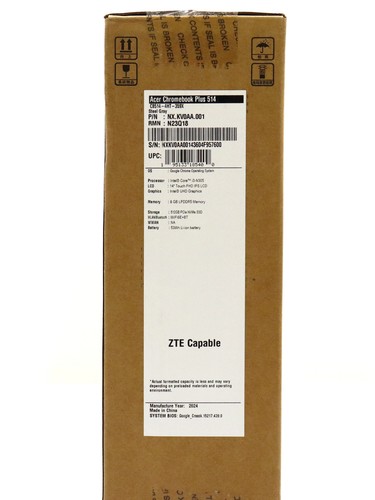 Acer Chromebook Plus 514 14" Touch Core i3-N305 8GB 512GB NVMe (CB514-4HT-359X) - Picture 3 of 4