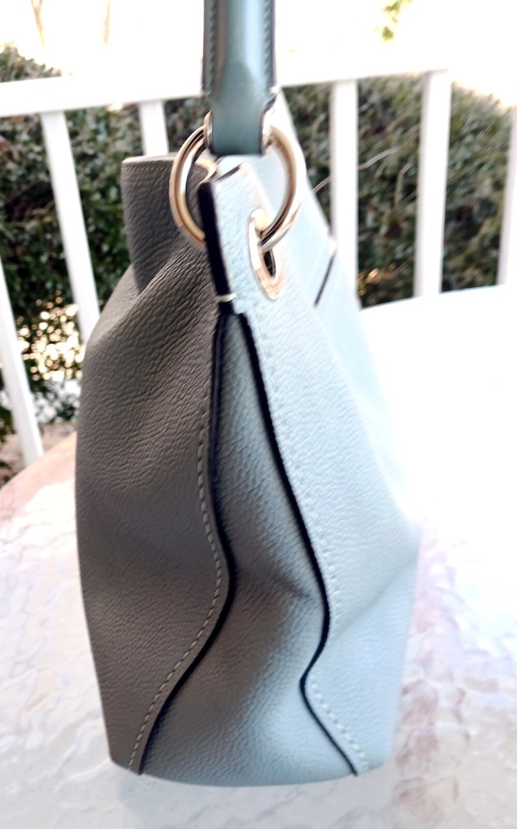 Coach 24947 MEDIUM Clarkson Blue Leather Hobo/Shoulder Bag | eBay