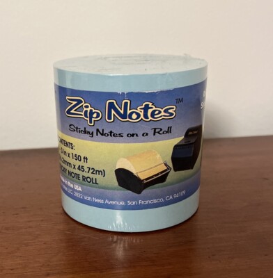 ZIP NOTES Sticky Notes on a Roll Refill 1 - 3in. x 150 ft. | eBay