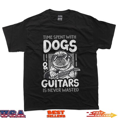 Time Spent With Dogs And Guitars Is Never Wasted T-Shirt