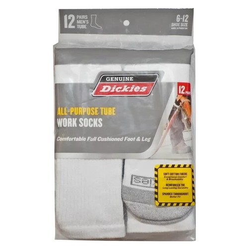 *GREAT PRICE* OriginalDickies Men's Work Crew Socks, 12 Pack. GRAY eBay