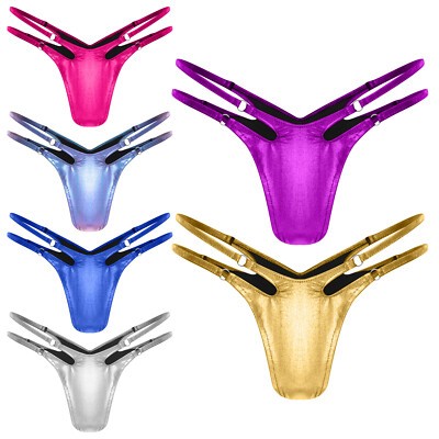 Womens Micro Thongs Brazilian Bikini Briefs G-string Tangas Low Rise Swimwear