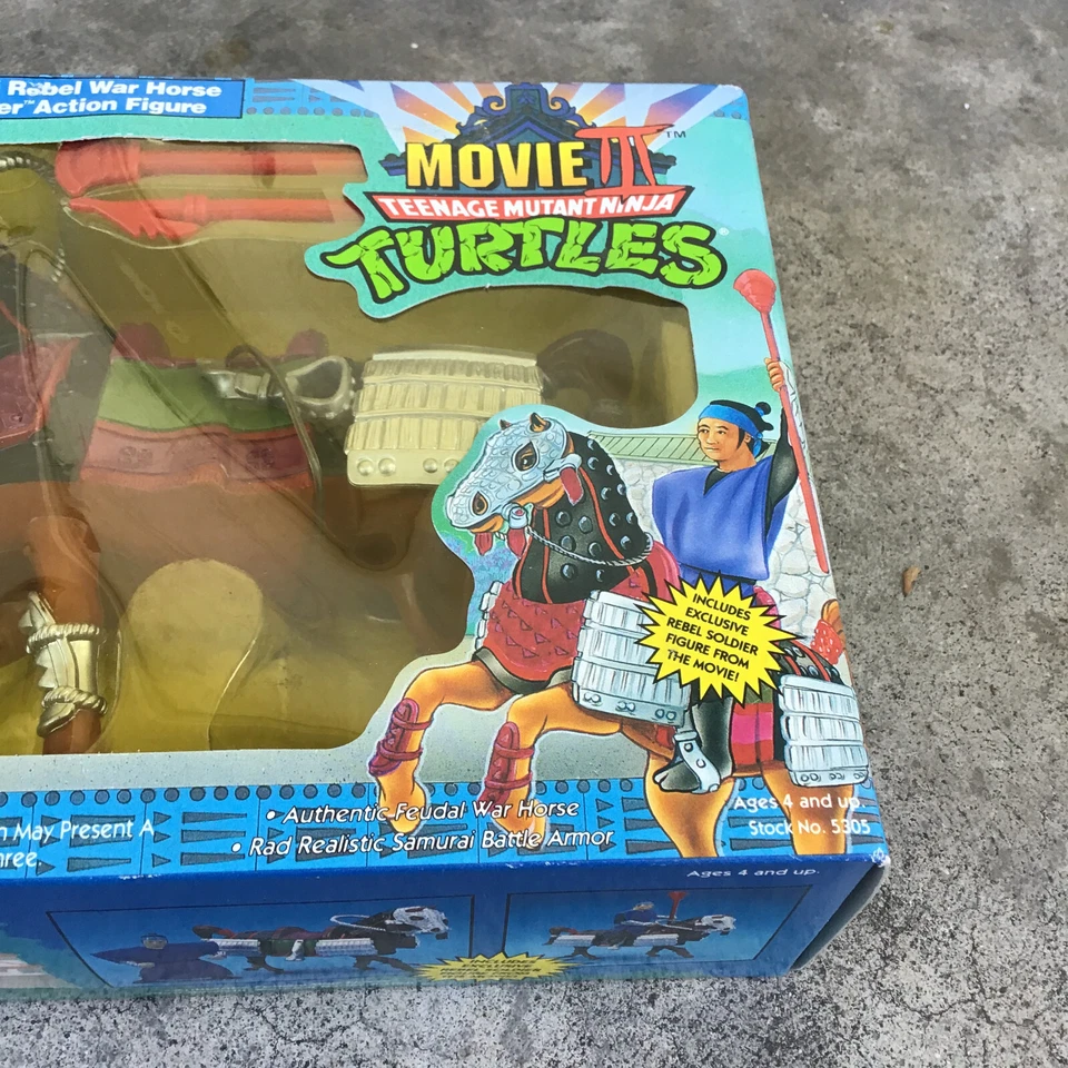 NUEVO EN CAJA TMNT Película III Samurai Rebelde Caballo de Guerra + Soldado Figura de Acción Tortugas Ninja Foto 2 de 4