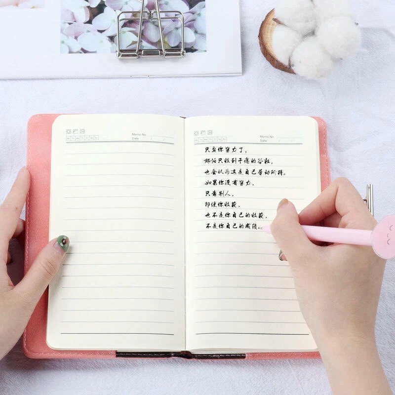 Vintage A6 Notebook Journal Planner Diary Book with Password Lock for Girls - Image 4 of 4