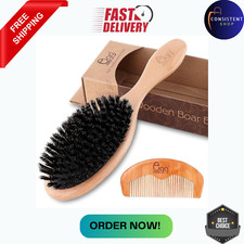 BLACK EGG Boar Bristle Hair Brush for Women Men Kid, Soft Natural Bristles