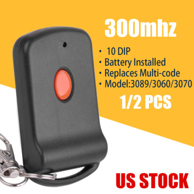 300mhz Portable Remote Garage Door 10 Dip Switch For Linear 3089 MCS308911