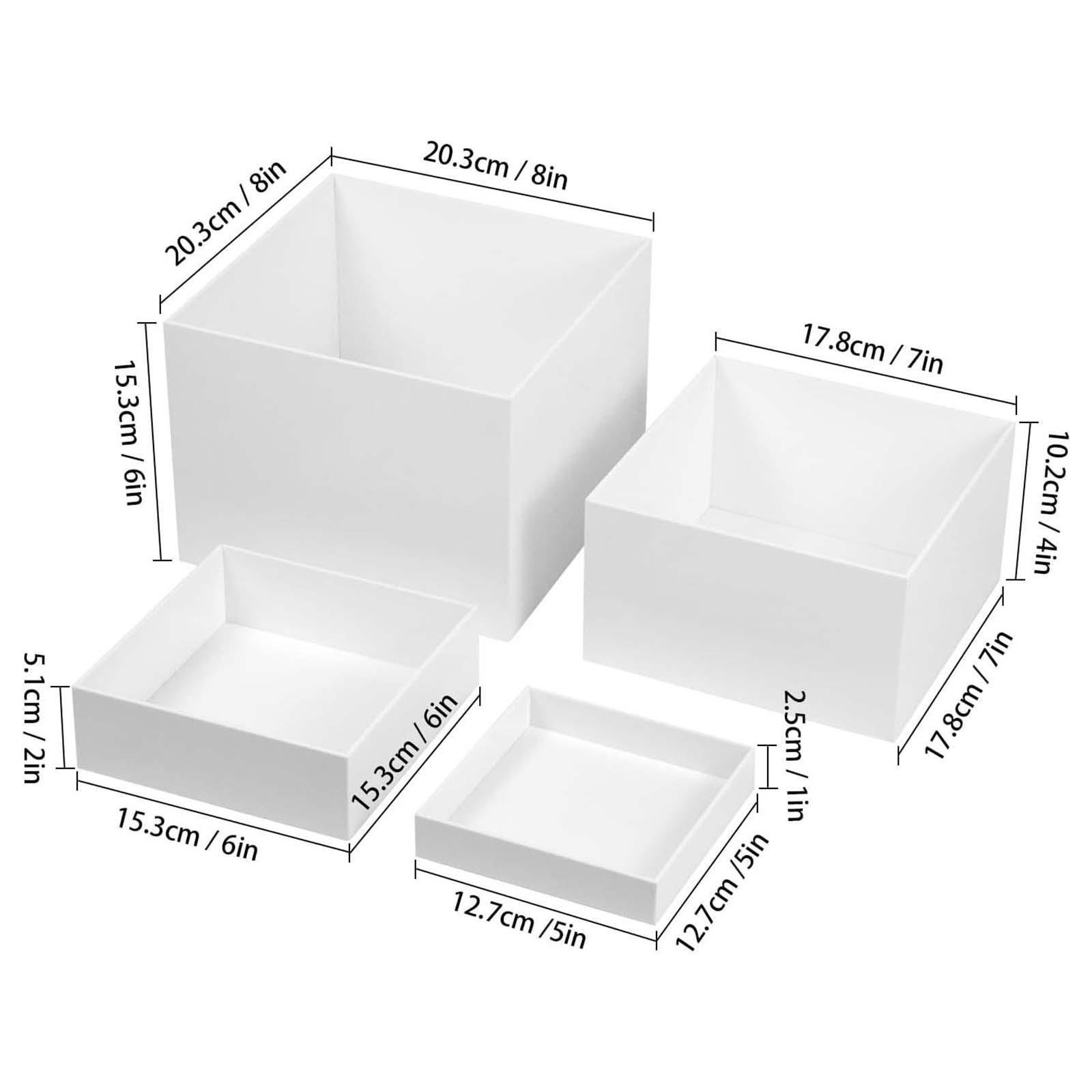 4x Buffet Riser Acrylic Cube Display Nesting Risers for Candy Brunch eBay