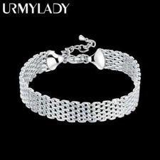 925 sterling silver Bracelets for women Exquisite fashion weaving chain Jewelry