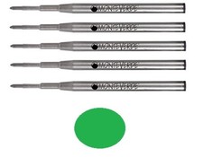 5 - MONTEVERDE Ballpoint Montblanc Style Pen Refill - GREEN INK, Medium Point
