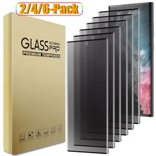 For Samsung S22/S22 Plus/S22 Ultra Black Privacy Tempered Glass Screen Protector