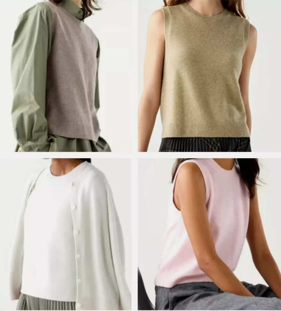 UNIQLO C Cashmere Crew Neck Short Sweater Sleeveless Vest 5 UNIQLO C Cashmere Crew Neck Short Sweater Sleeveless Vest 5