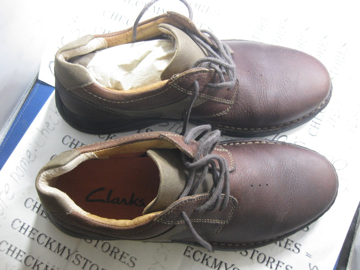 Clarks Men’s Tiger Brown Leather 78823 Oxford Lace Shoes Size 10.5 Amazon.com | Clarks Men main image 3