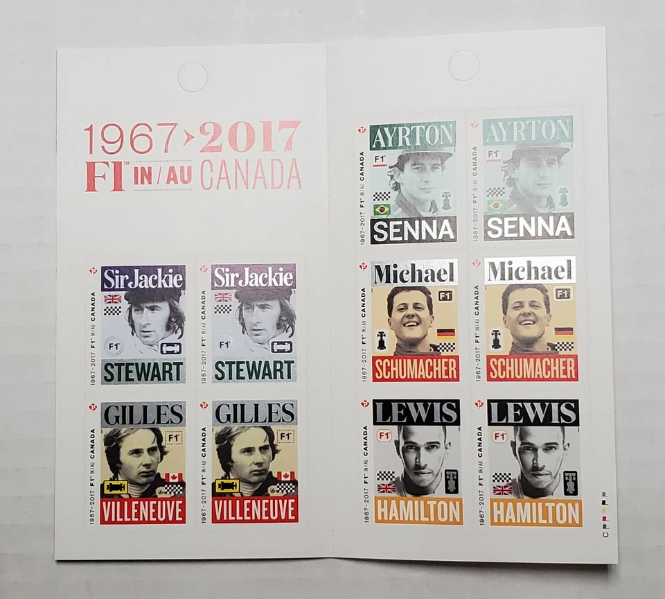 1967-2017 FI IN/AU CANADA - 10 постоянных марок - Гран-при Формулы-1 Du Canada - Изображение 2 из 3