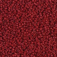 Miyuki Seed Beads 11/0 Opaque Maroon 11-1464 Red Glass 24gm Size 11 Round