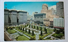 Union Square Postcard San Francisco CA Vintage Unposted Souvenir