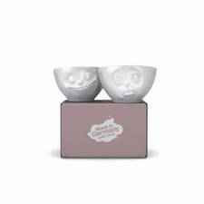 Fiftyeight Schälchen-Set Nr. 2 Glücklich & Och bitte  200 ml weiß