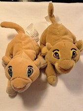 Vintage Disney Lion King Nala  Simba Plush Bean Bag Stuffed Toy
