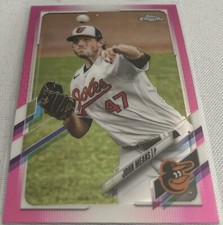 2021 Topps Chrome Baseball John Means Baltimore Orioles Pink Refractor #72