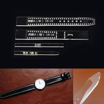 4 Stck. Leder Klar Acryl Schablone Schablone Uhrenarmband Band Muster Handwerk Werkzeug
