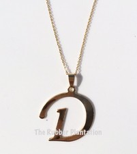 Del Boy Derek Trotter D Initial Letter Pendant Necklace Fancy Dress Only Fools