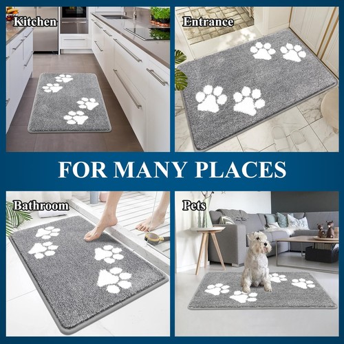 Dog Door Mat for Muddy Paws Non-Slip Washable Mat Door Entry Mud Mat, 32x20In - 第 8/8 張圖片