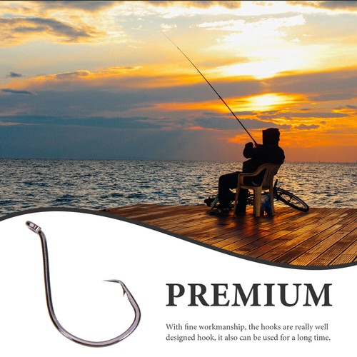 5 Pack High Carbon Steel Fish Hook Fishing Accessories Sea Tackle - Picture 5 of 12