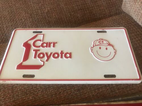 Dealership License Plate Carr Toyota Metal Embossed