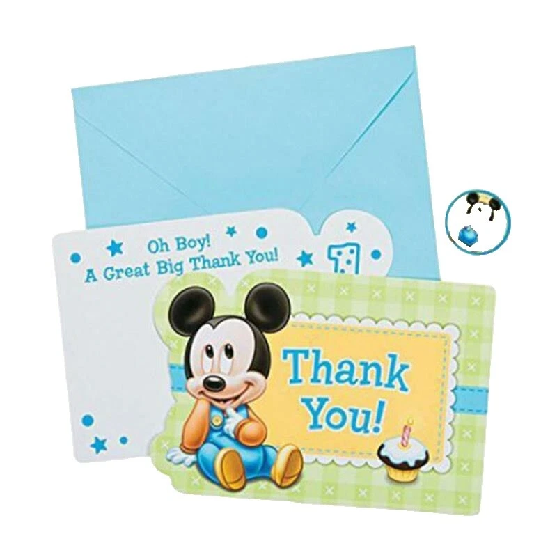 Amscan Multicolor invitaciones y tarjetas de Mickey Mouse