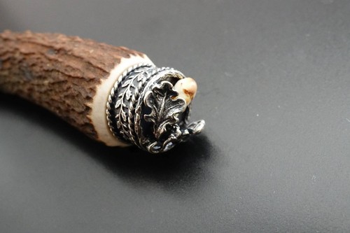 Trachtenmesser Jagdnicker Hirschgriff mit echtem Grantl Lederscheide - Bild 7 von 11