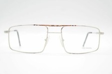 Vintage Chai HK 10 F1 Silver Multicolored Square Glasses Frame NOS