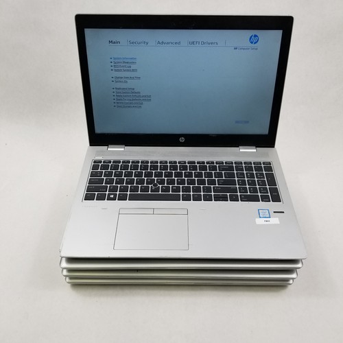 Lot of 4 HP ProBook 650 G5 / G4 15.6" i5-8265U 1.60GHz 8GB RAM 256GB SSD No OS